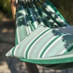 LA SIESTA Hängematte 'Modesta', Agave, Doppel - L 350 X B 160 Cm -Bestes Gartengeräte Geschäft 3940200338 Doppel Haengematte Modesta Agave Bio Baumwolle 2 106116