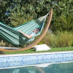 LA SIESTA Hängematte 'Modesta', Agave, Doppel - L 350 X B 160 Cm -Bestes Gartengeräte Geschäft 3940200338 Doppel Haengematte Modesta Agave Bio Baumwolle 4 106115