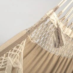 LA SIESTA Kingsize Hängematte 'Bossanova', Muscade -Bestes Gartengeräte Geschäft 3940200350 Kingsize Haengematte Bossanova Muscade Bio Baumwolle 5 106165