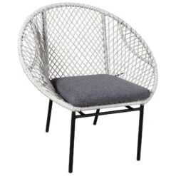 Sitzmöbelgruppe 'Nairobi' Inkl. Auflagen, 4-teilig, Grau -Bestes Gartengeräte Geschäft 3950101014 Alu Geflechtgruppe Nairobi 4tlg grau inkl Kissen 12 86026