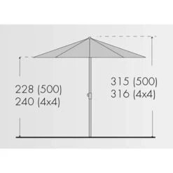Doppler Sonnenschirm 'Telestar', Ohne Volant, Ø 500 Cm -Bestes Gartengeräte Geschäft Sonnenschirm Telestar 500 abmessung 67468